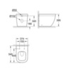 GROHE Euro 3933900H Чаша унитаза приставного под скрытый бачок