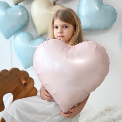 Шар Г 18''/46 см, Сердце изящное, Сатин, Розовый (Pastel Pink), 1 шт.
