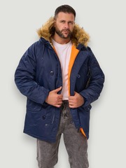 Куртка Аляска N-3B Husky Denali Classic (синяя/оранж - r.blue/orange)