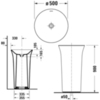Duravit White Tulip 2703500070 Раковина напольная 500*500 мм (белый)
