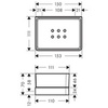 Axor Universal Softsquare 42802990 Полка 150/70 для душа, цвет полированное золото