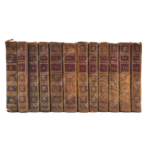 Гомер. Илиада (L'Iliade d'Homère). Полный комплект в 12 т. Lyon: Bruyset aine & Cie, 1796.