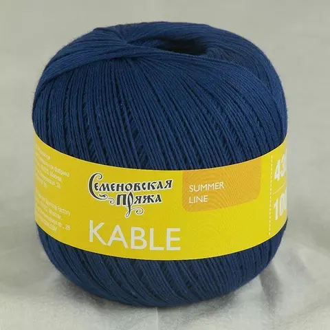 Пряжа Семеновская Kable (Кабле) 194029 синий