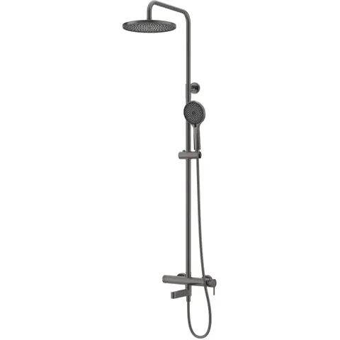 BelBagno DEL2.0-VSCM-GM Душевая стойка со смесителем и изливом, оружейная сталь