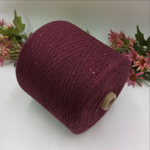 Cotton Sequin Two 100% хлопок, пайетка 2мм 1000м/100гр 031 Винный