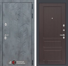 Входная дверь в квартиру Лабиринт Бетон (Beton) 03 Орех премиум