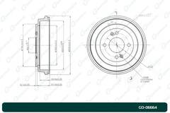 Барабан тормозной G-brake  GD-06664