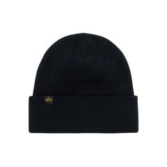 Шапка Alpha Industries Essential Short Cuff Beanie Black (Черная)