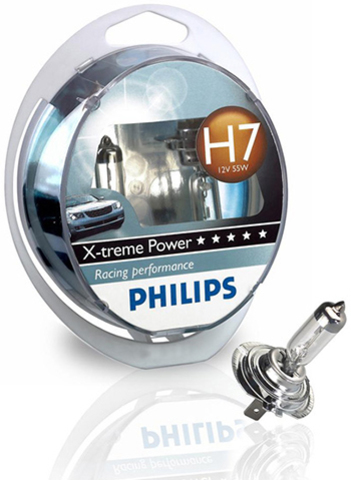 Галогенные лампы Philips H7 X-treme Power + 100% (2шт.) Галогенные лампы Philips H7 X-treme Power + 100% (2шт.)