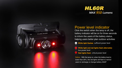 Фонарь налобный Fenix HL60R 950lm аккумуляторный (желтый)