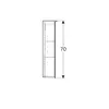 Geberit Option Plus 500.594.00.1 Зеркальный шкаф с подсветкой, три двери, 90x70x17.2см