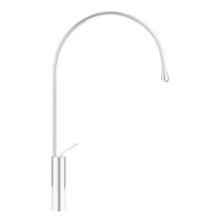Gessi Goccia 33811#279 Смеситель для раковины на 1 отверстие, излив 387мм R=197, с фиксированным носиком, цвет: белый фото