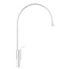Gessi Goccia 33811#279 Смеситель для раковины на 1 отверстие, излив 387мм R=197, с фиксированным носиком, цвет: белый