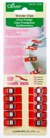 Клипсы для ткани Clover Red 10 шт