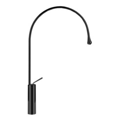 Gessi Goccia 33811#299 Смеситель для раковины на 1 отверстие, излив 387мм R=197, с фиксированным носиком, цвет: черный фото