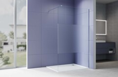 Aquatek AQ.WI.120.3CH AQ.WI.120.3CH Душевая перегородка Walk in с держателем 1200x2000 профиль хром, стекло прозрачное с матовой полосой 8мм фото