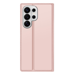 Чехол книжка розового цвета для смартфона Samsung Galaxy S26 Ultra, серия Skin Pro Series от Dux Ducis