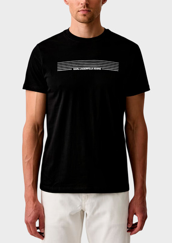 Футболка KARL LAGERFELD JEANS Slim Stripes Logo Tee
