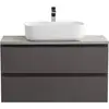 BelBagno KRAFT-800-2C-SO-GSO База под раковину подвесная с фрезерованными ручками по всей длине фасада с двумя выкатн. ящ., Темно-Серый Мат.,800x455x500