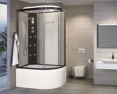 Душевая кабина Niagara Ultra NG-1910-01L (120х80х220) высокий поддон(48см),черный,стекло тонированное