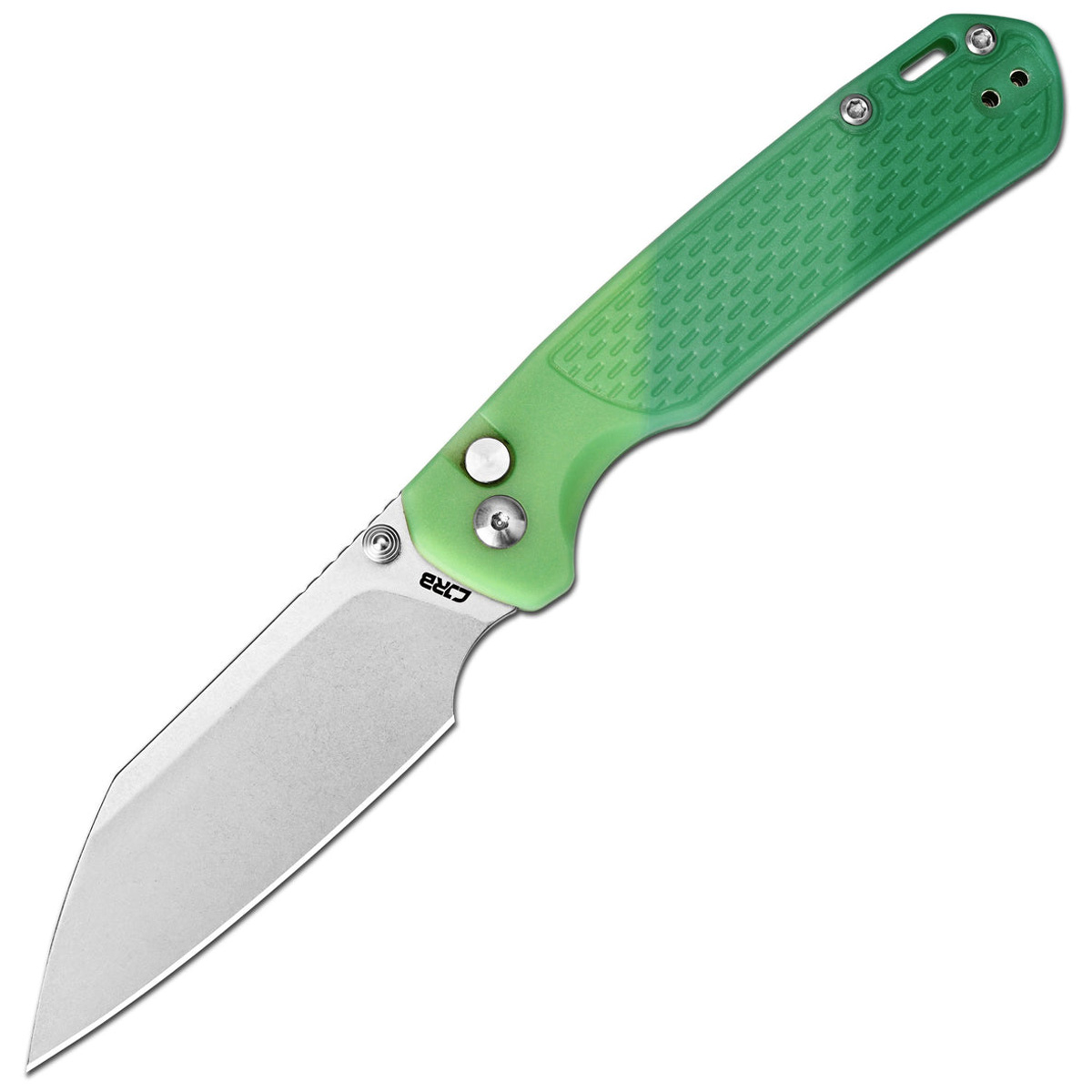 Складной нож CJRB Pyrite-Light, сталь AR-RPM9, рукоять FRN с эффектом смены цвета, Dark Green to Light Green