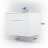 Am.Pm M50AFHX0803WM Inspire V2.0. База под раковину. подвесная. 80 см. 3 ящика. push-to-open. белый матовы