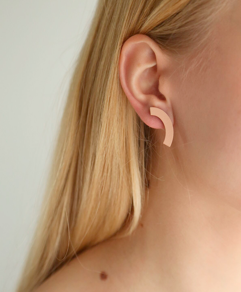 Серьги Waterfall Studs Blush / Burnt Orange