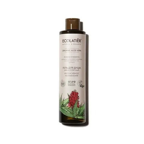 Ecolatier green ORGANIC ALOE VERA  Гель для душа Мицеллярный Интенсивное увлажнение , 350мл