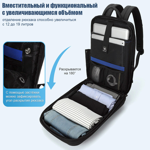 Картинка рюкзак городской Tigernu T-B9152 черный - 7