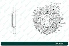 Диск тормозной перфорированный вентилируемый G-brake GFR-21009L левый