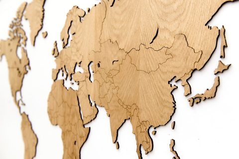 Карта мира Wall Decoration Exclusive 130х78 cm (Европейский Дуб)