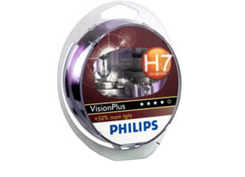 Галогенные лампы Philips H7 VisionPlus + 50% (2шт.) Галогенные лампы Philips H7 VisionPlus + 50% (2шт.)
