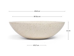 Умывальник Sunday белый терраццо Ø 40 см