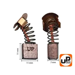 Щетка графитовая UNITED PARTS для MAKITA СВ-441 (аналог 194435-6) 7х11х11мм (90-0788)