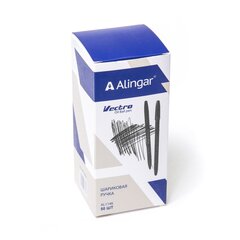 
          Ручка шариковая Alingar на масляной основе "Vectro", 1 мм, черная, игольчатый наконечник, грип, шестигранный, черный, пластиковый корпуc, карт. уп.