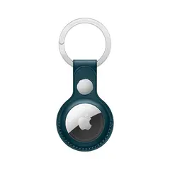 Кожаный брелок с заводным кольцом Apple Leather Key Ring для AirTag, Baltic Blue (Балтийский синий)