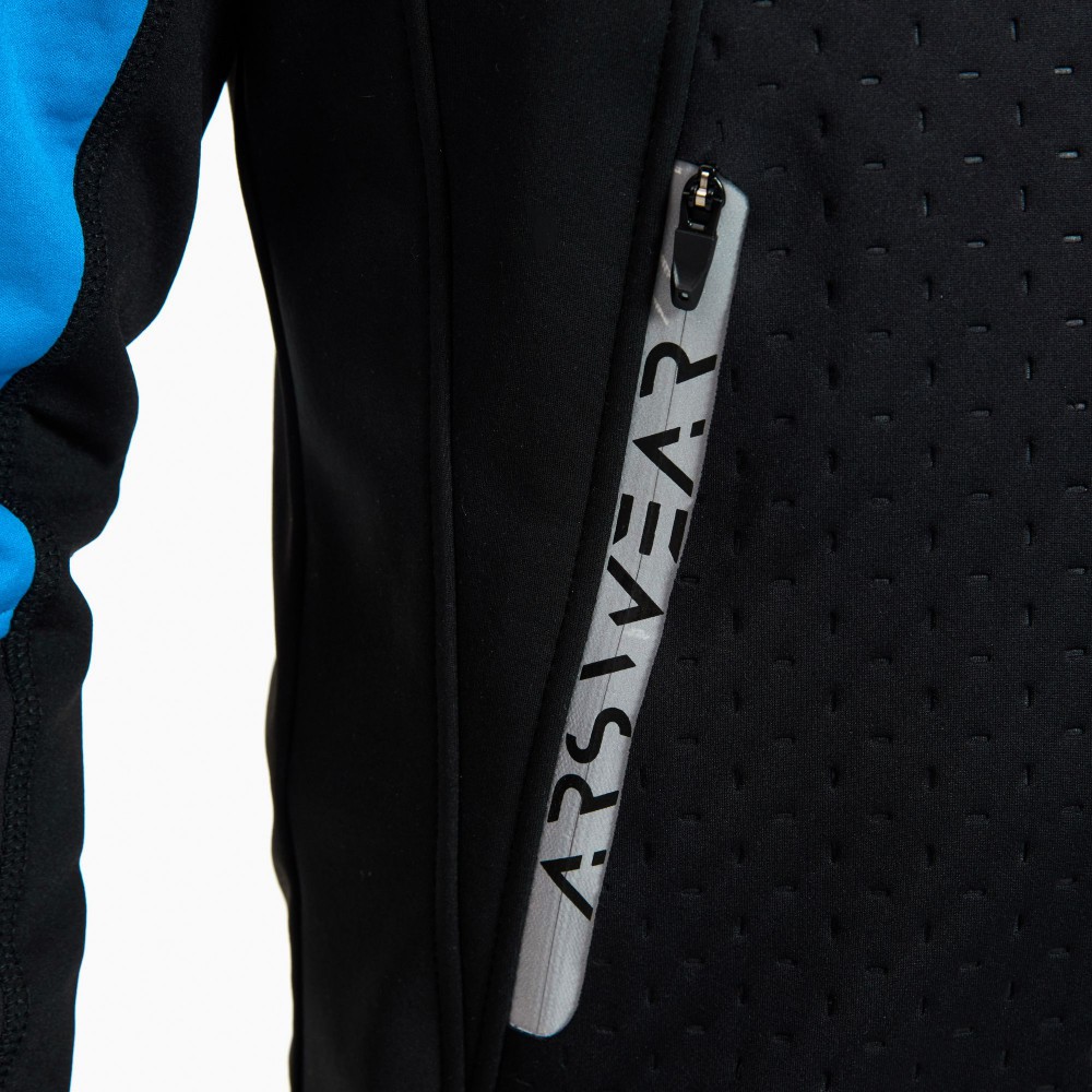 Детский тренировочный лыжный костюм Arswear Softshell Rase Kids голубой-черный - 9