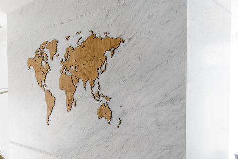 Карта мира Wall Decoration Exclusive 130х78 cm (Европейский Дуб)