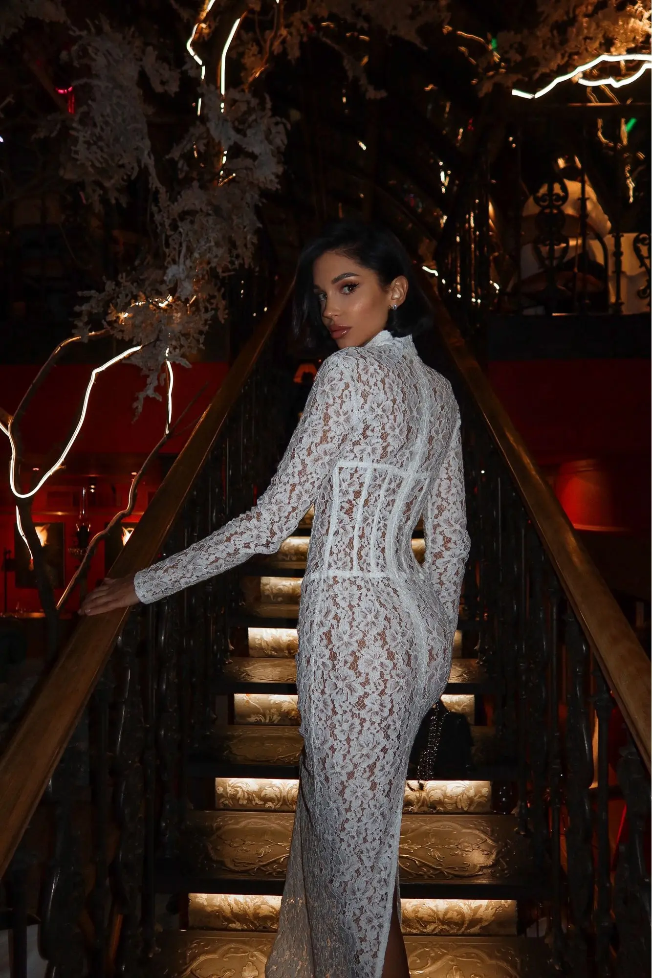 Кружевное платье Corset White