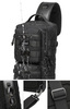 Картинка рюкзак однолямочный Ozuko 9661 black - 8
