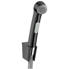 Hansgrohe 32128340 Комплект гигиенического душа с держателем и шлангом 160 см (чёрный хром шлифованный) фото