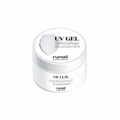 RuNail Камуфлирующий УФ-гель (цвет: фарфоровый френч), 30 г