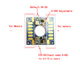 Силовая плата для разводки питания 100А x2 BEC (12V + 3-20V 2A), 8x ESC