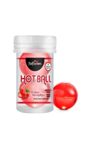 Ср.годн.12.25.Гель AROMATIC HOT BALL на масляной основе в виде двух шариков с ароматом красных ягод