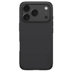 Противоударный чехол черного цвета от Nillkin для смартфона iPhone 17 Pro Max, серия Super Frosted Shield Pro