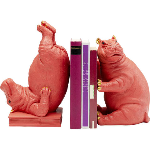 Фото: Держатель для книг Hippo Pink «Розовый бегемот» (2 шт) - основной вид
