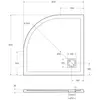BelBagno TRAY-MR-UNO-R-90-550-35-W-NO Поддон из искусственного мрамора в комплекте с сифоном с чёрной матовой декоративной накладкой