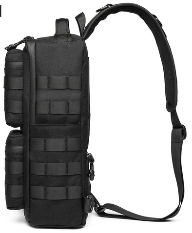 Картинка рюкзак однолямочный Ozuko 9661 black - 2