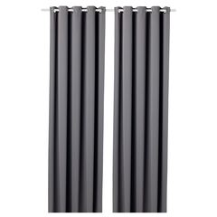 Комплект штор IKEA HILLEBORG (ХИЛЛЕБОРГ), Серый, 145x250 см, 2 шт