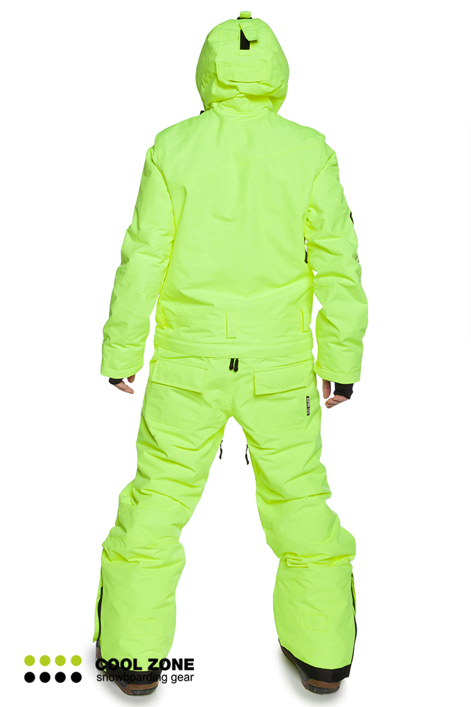 COOL ZONE ACID мужской сноубордический комбинезон салатовый - 3